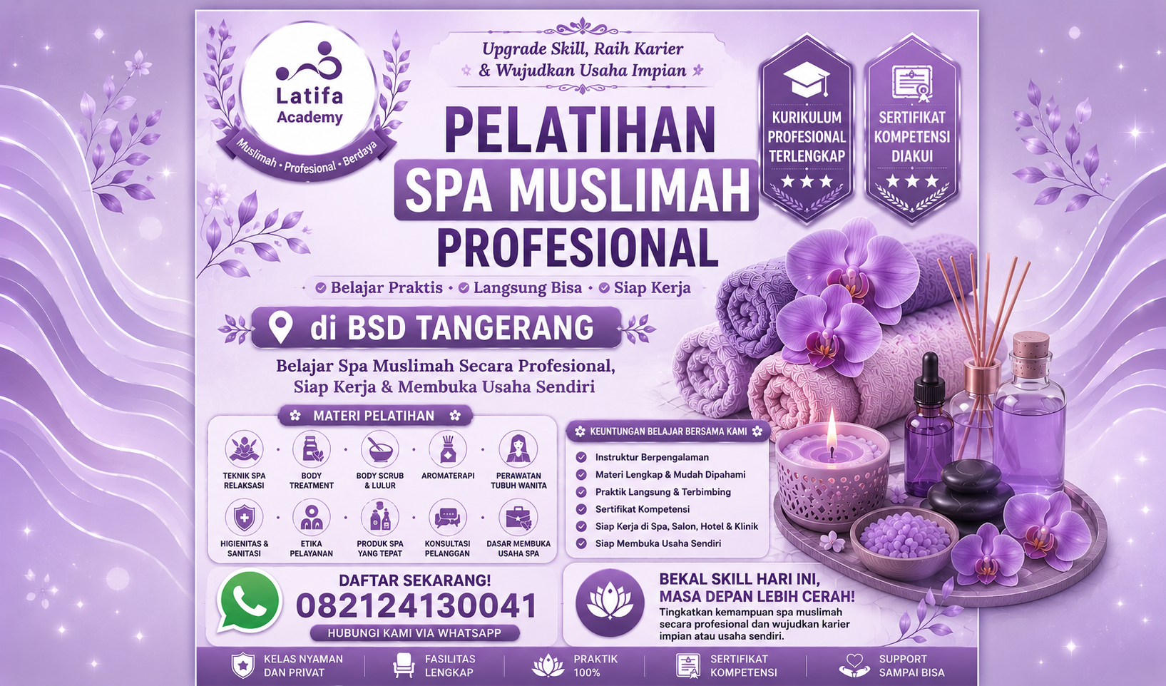 Pelatihan Spa Muslimah Profesional di BSD Tangerang 082124130041